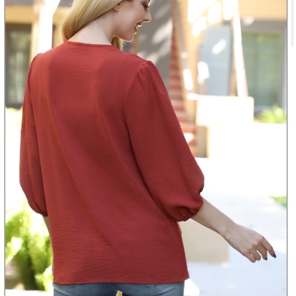 Rust Tunic Blouse - Picture 2 of 2